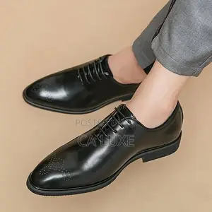 Mens Genuine Leather Oxford Executive Shoe With Lace-Up