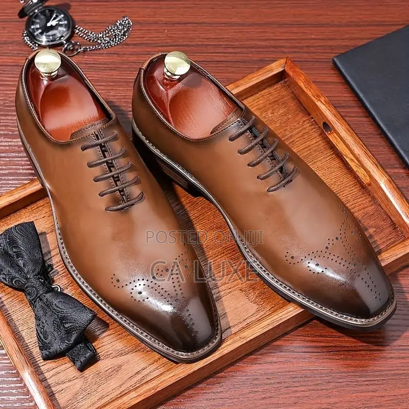 Mens Genuine Leather Oxford Executive Shoe With Lace-Up