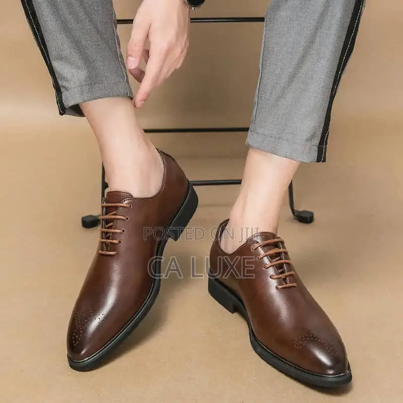 Mens Genuine Leather Oxford Executive Shoe With Lace-Up