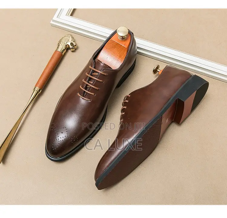 Mens Genuine Leather Oxford Executive Shoe With Lace-Up