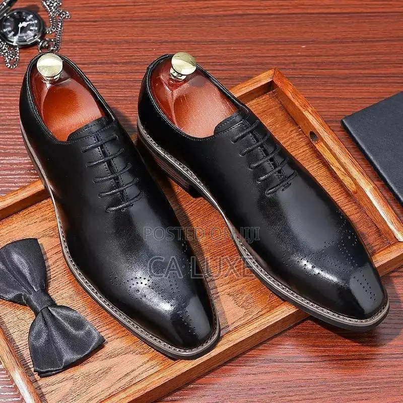 Mens Genuine Leather Oxford Executive Shoe With Lace-Up