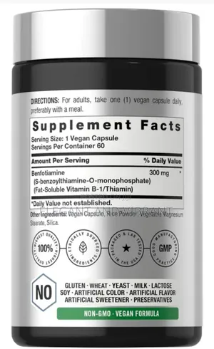 Benfotiamine 300mg | 60 Capsules