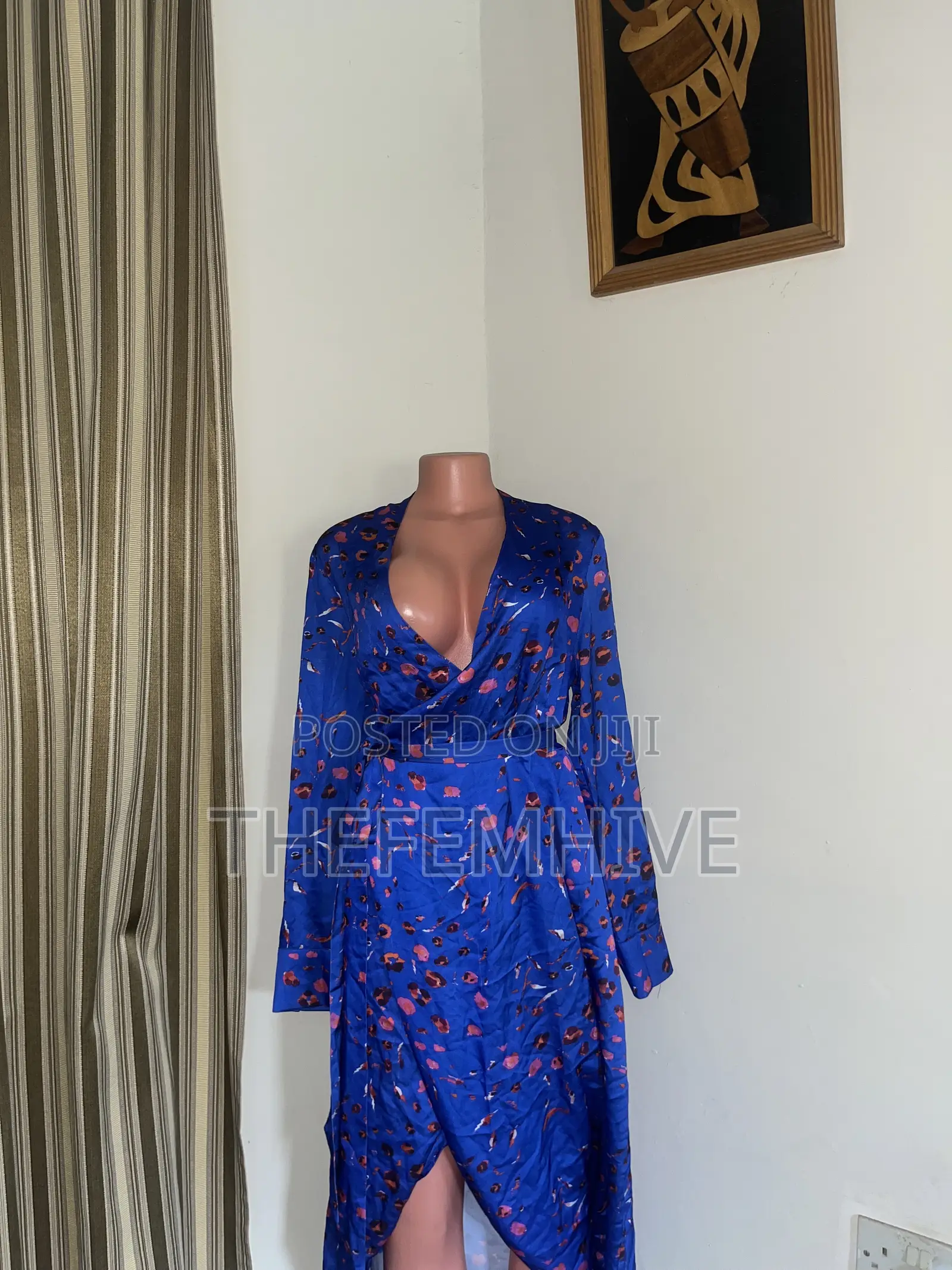 Blue I Saw It First Wrap Dress