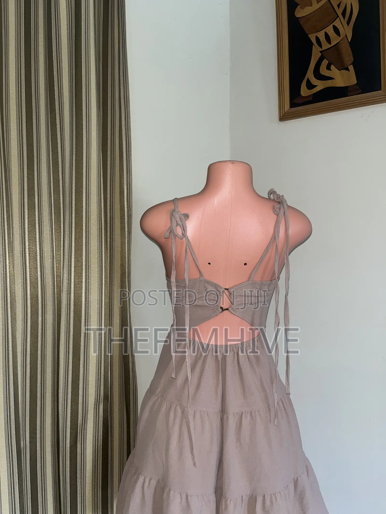 Brown Sleeveless Dress Thrift