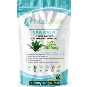Sea Kelp Iodine Source for Thyroid Support,Super Potent 2000mg 60 Tabs