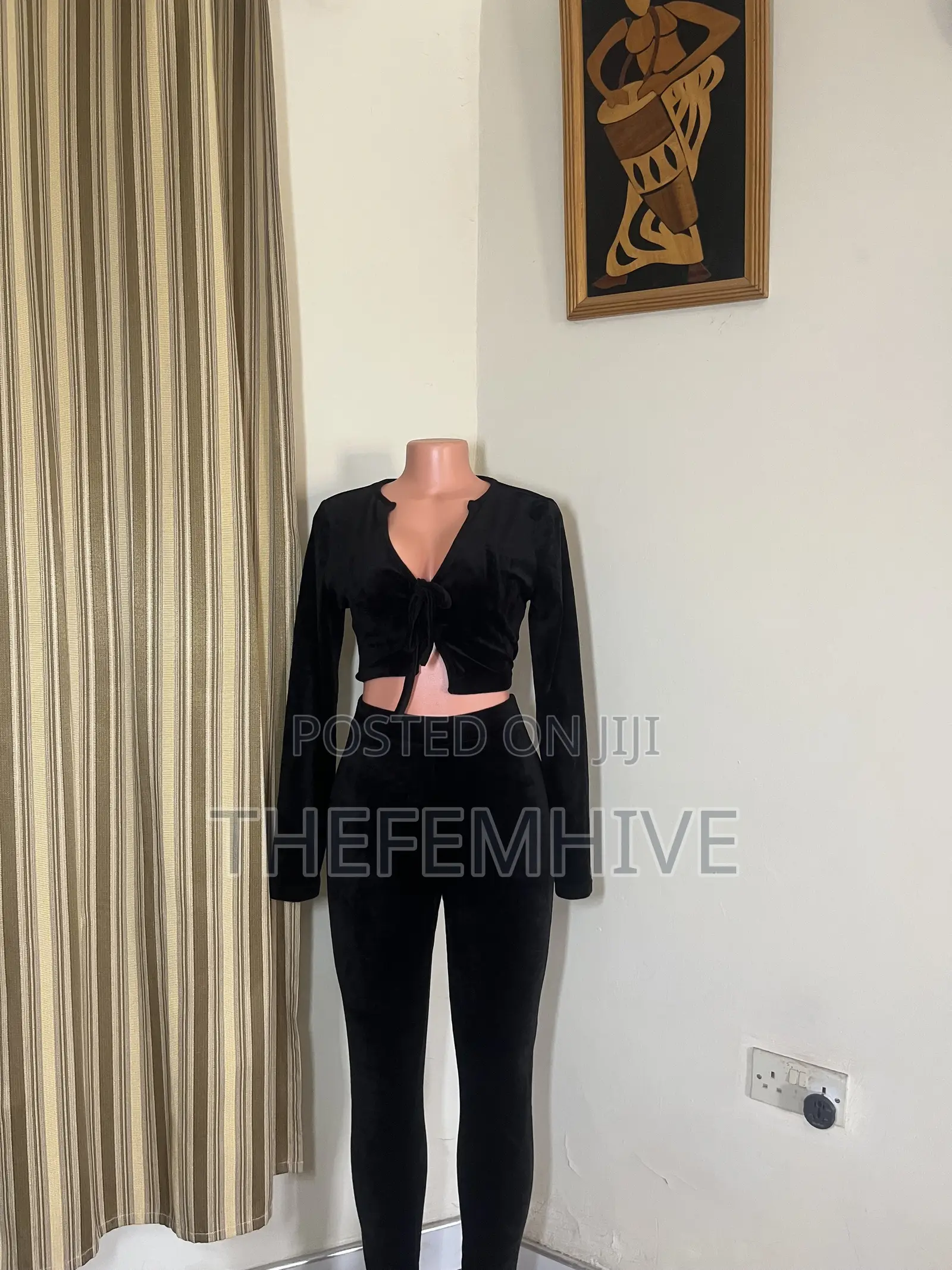 Black Shein Two Piece Set Thrift