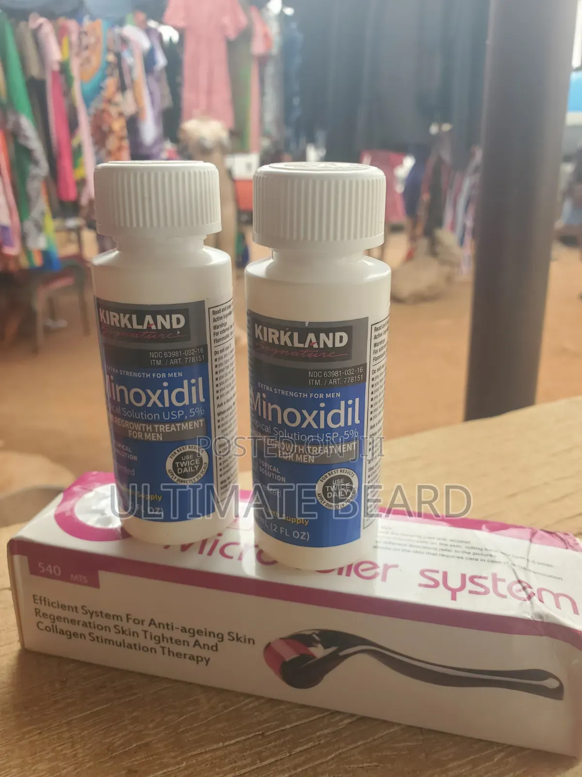 Kirkland Minoxidil + Derma Roller