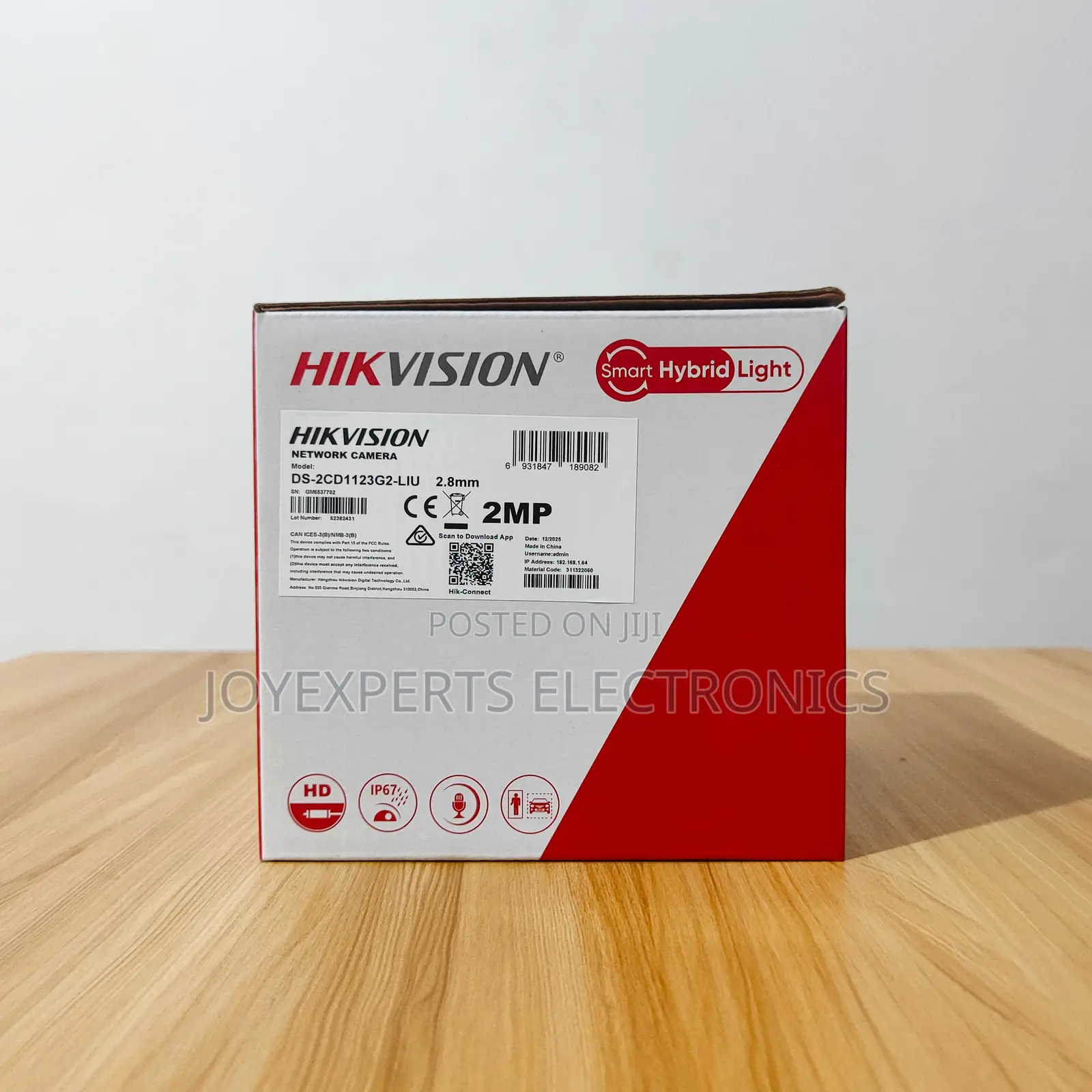 Hikvision 2MP Smart Hybrid Light Dome IP Camera (DS-2CD1123G2-LIU)
