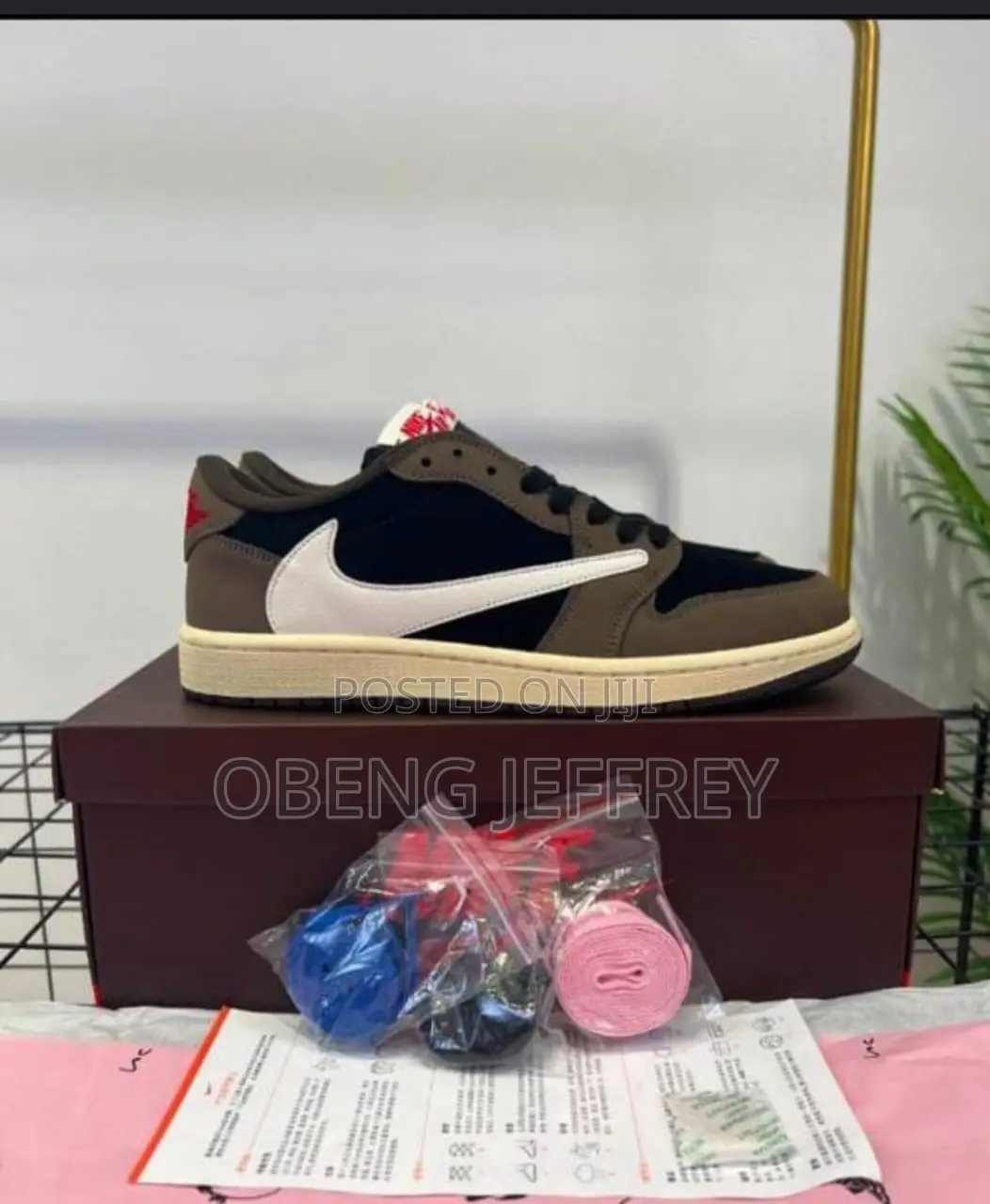 Original Air Jordan 1 Travis Scott Brown/ White