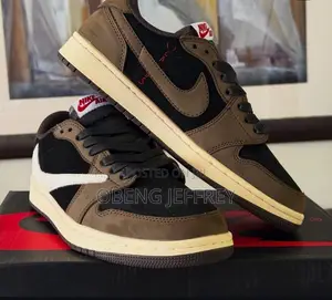 Original Air Jordan 1 Travis Scott Brown/ White