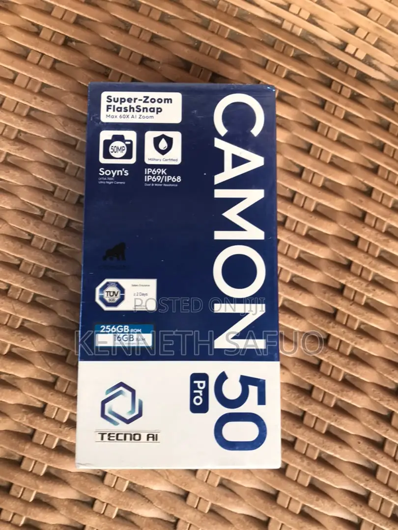 New Tecno Camon 50 Pro 256 GB Gray