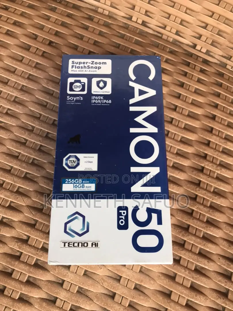 New Tecno Camon 50 Pro 256 GB Gray