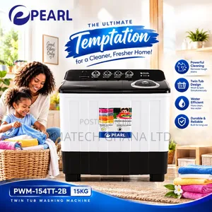 Pearl 15kg Semi Automatic Washing Machine -Wash Dry 154tt-2b