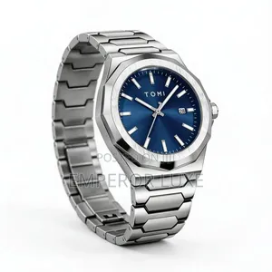 Men’s Luxury Stainless Steel Watch – Blue Dial | TOMI