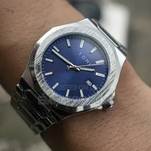 Men’s Luxury Stainless Steel Watch – Blue Dial | TOMI