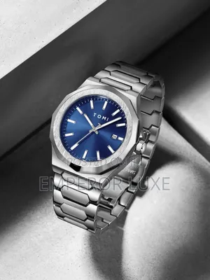 Men’s Luxury Stainless Steel Watch – Blue Dial | TOMI