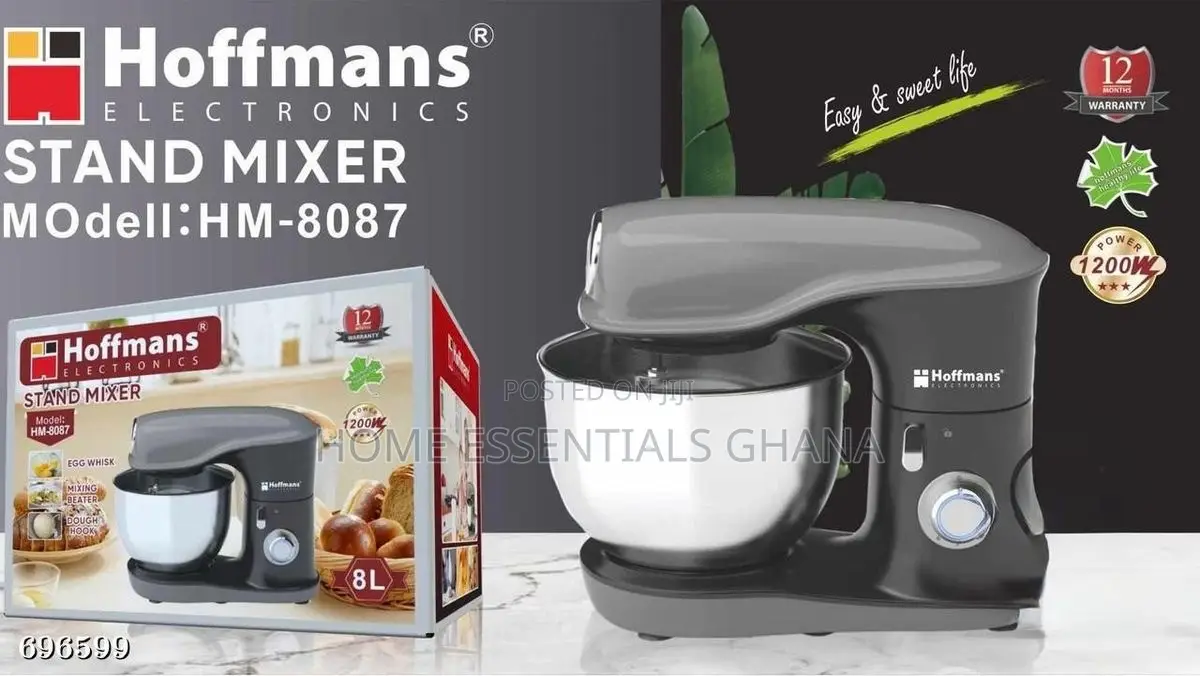 Hoffmans Multifunction Heavy Duty 8Litre 1200W Stand Mixer