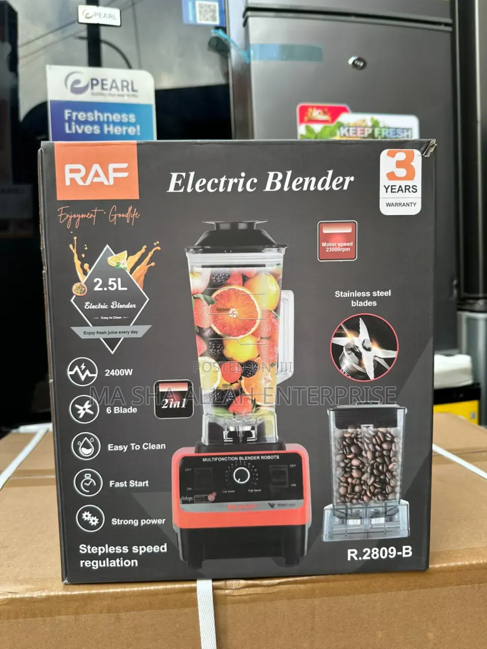 Powerful 2in1 Raf 6 Blades Blender