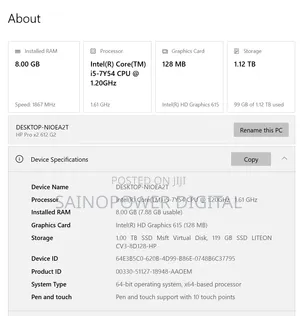 Laptop HP X2 8GB Intel Core i5 SSD 256GB