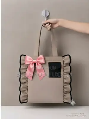 Ruffle Bow Tote Bag | Stylish Ladies Handbag | Belle Noir Luxe Co.