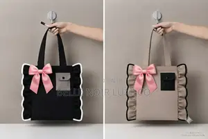 Ruffle Bow Tote Bag | Stylish Ladies Handbag | Belle Noir Luxe Co.