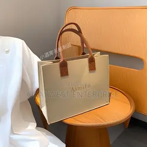 Custom Felt One-Shoulder Tote Bag - Large Capacity