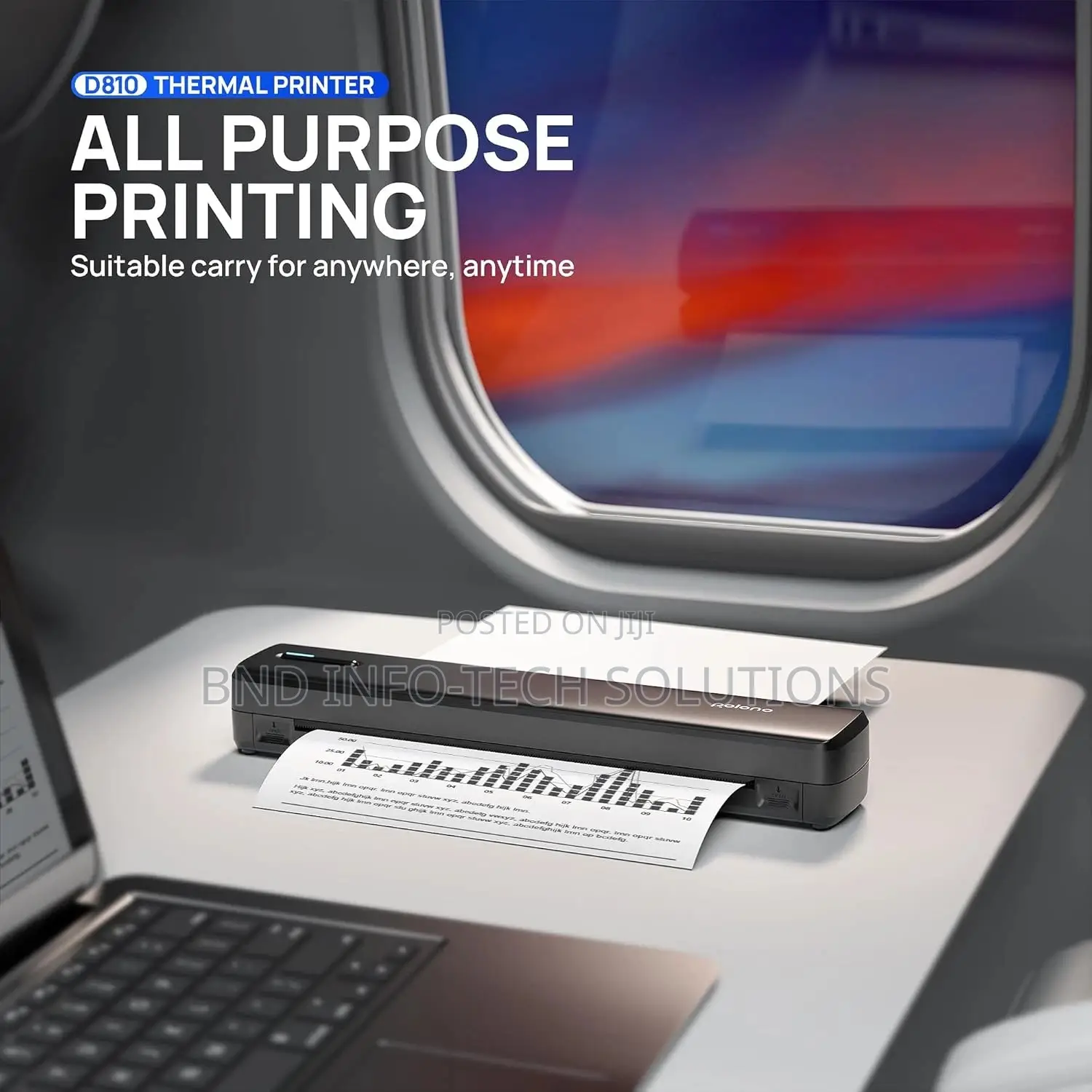 POLONO Portable Printer Wireless , D810 Bluetooth Thermal Printer