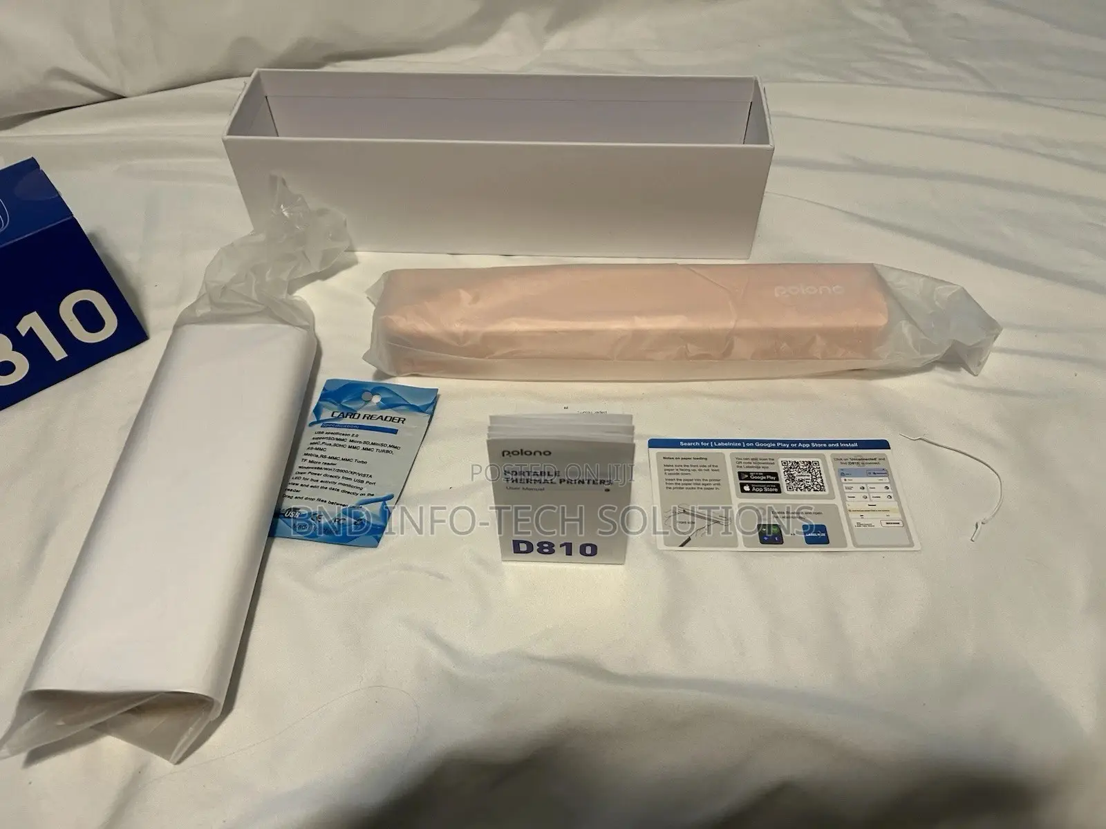 POLONO Portable Printer Wireless , D810 Bluetooth Thermal Printer