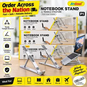 Foldable Adjustable Notebook Stand – Silver Laptop Stand