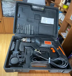Challenge 600W Corded Impact Drill Set With Case Drill Bits