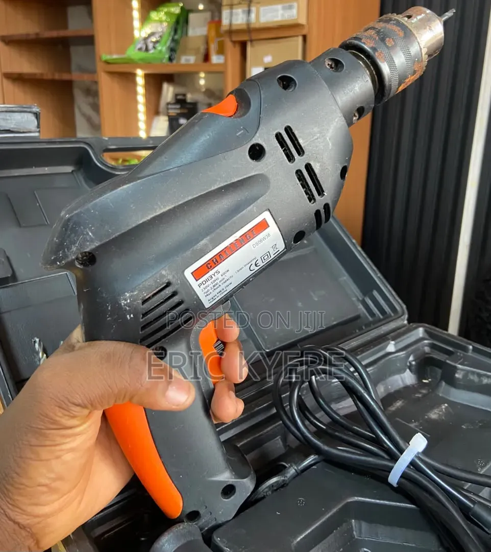 Challenge 600W Corded Impact Drill Set With Case Drill Bits