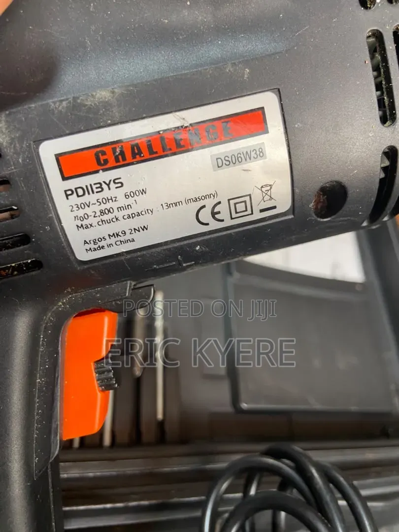 Challenge 600W Corded Impact Drill Set With Case Drill Bits