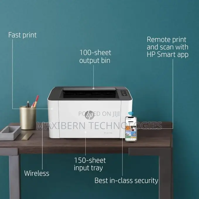 HP Laser 108w Wireless WiFi Monochrome Laser Printer 20ppm