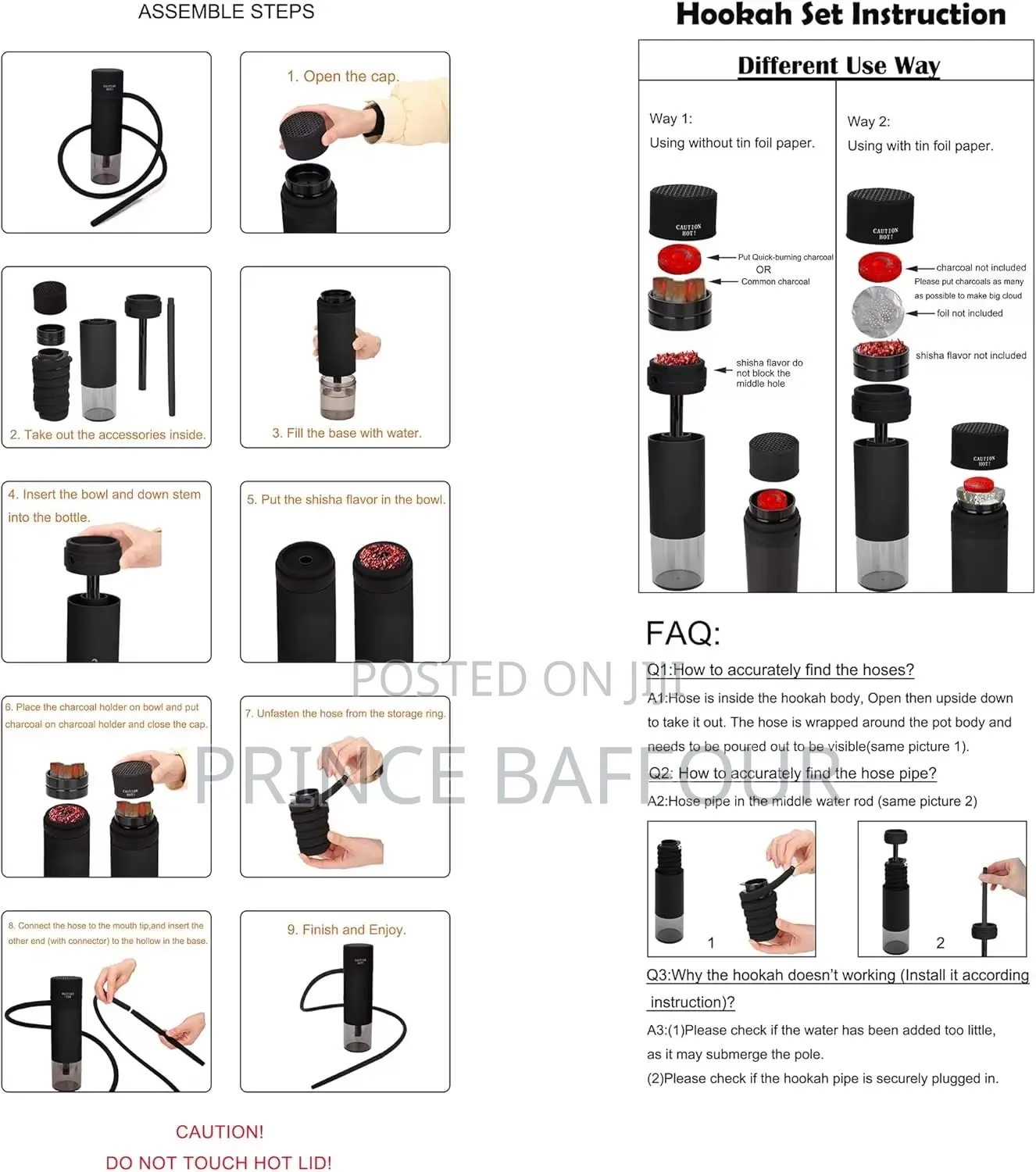 Portable Shisha Pot to Use in Car and Everywhere
