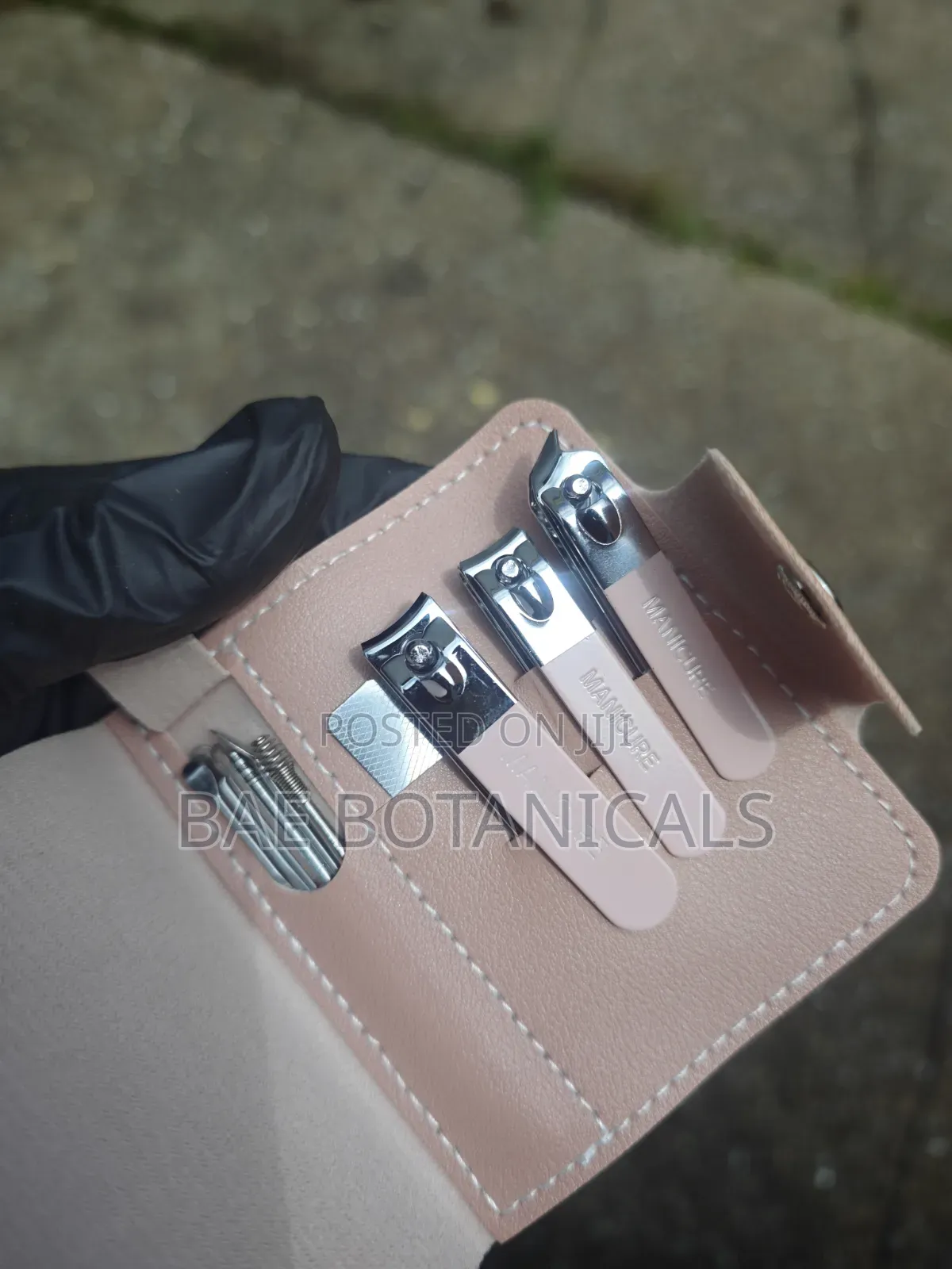 Manicure Care Set in Leather Packet