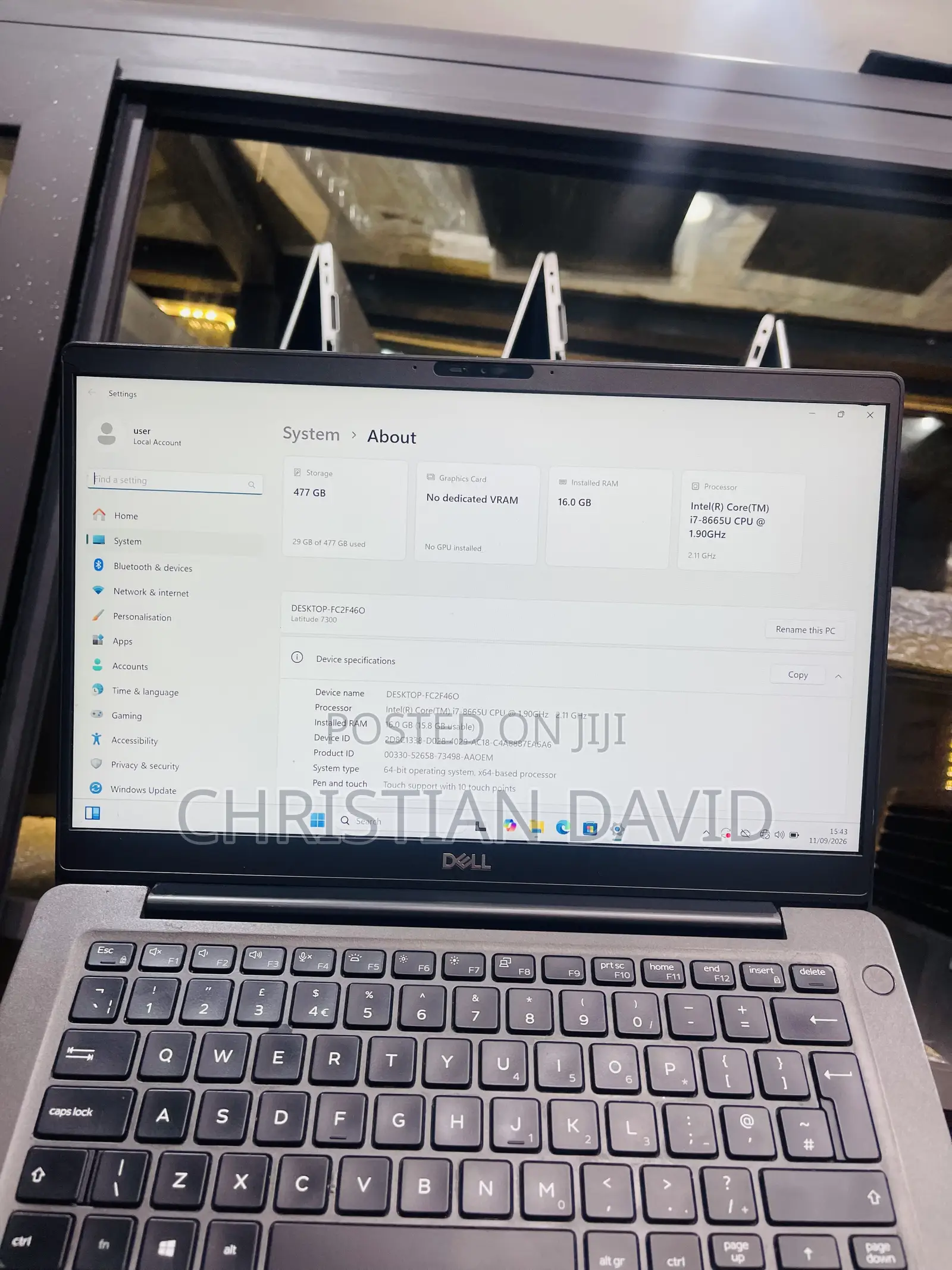 Laptop Dell Latitude 7300 16GB Intel Core i7 SSD 512GB