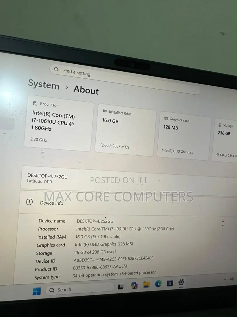 Laptop Dell Latitude 7410 16GB Intel Core i7 SSD 256GB