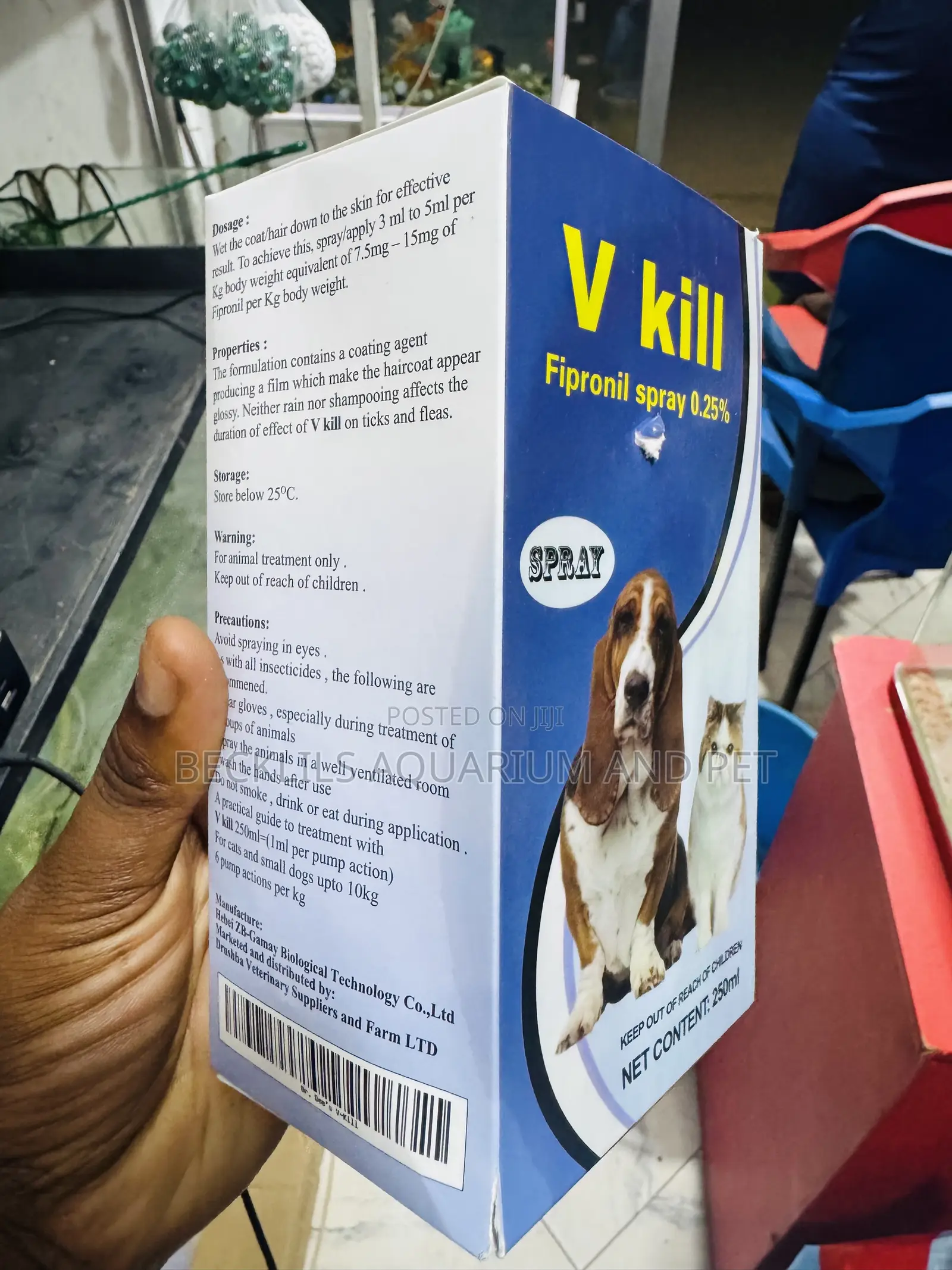 V- Kil , Tick and Flea Spray for Dogs N Cat