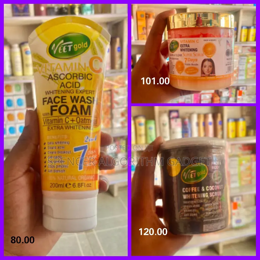 Veetgold Vitamin C/Coconut and Coffee Scrub/Vitamin C Face Wash