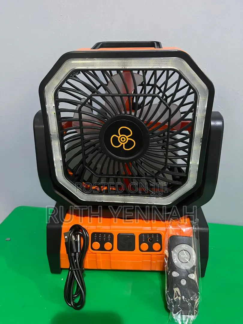 Chargeable Fan With Light and 20000 Power