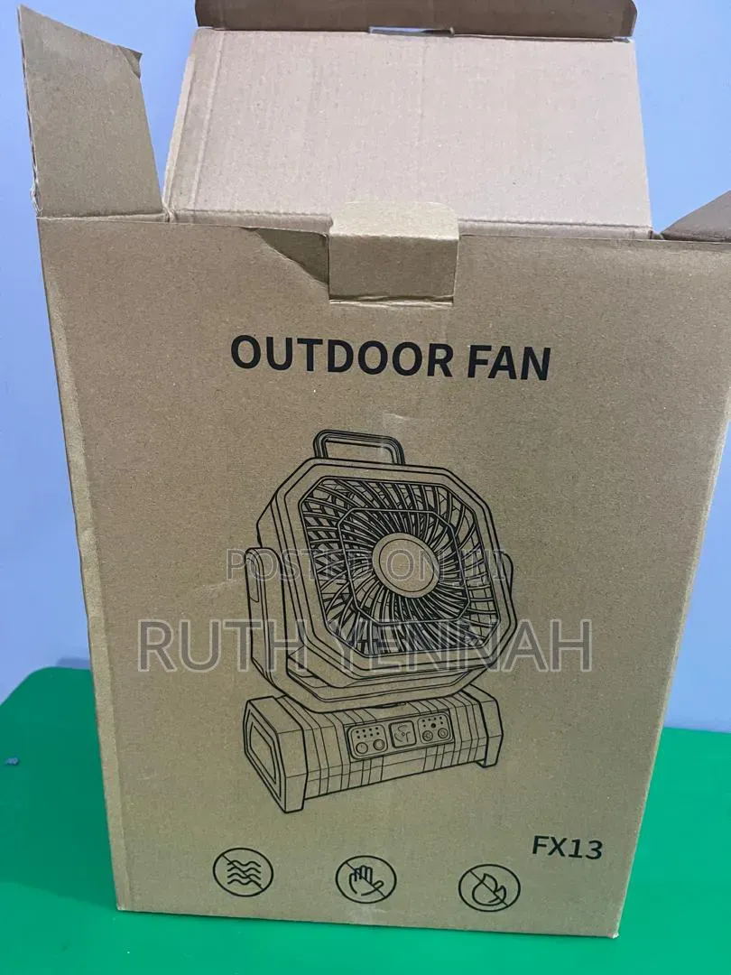 Chargeable Fan With Light and 20000 Power