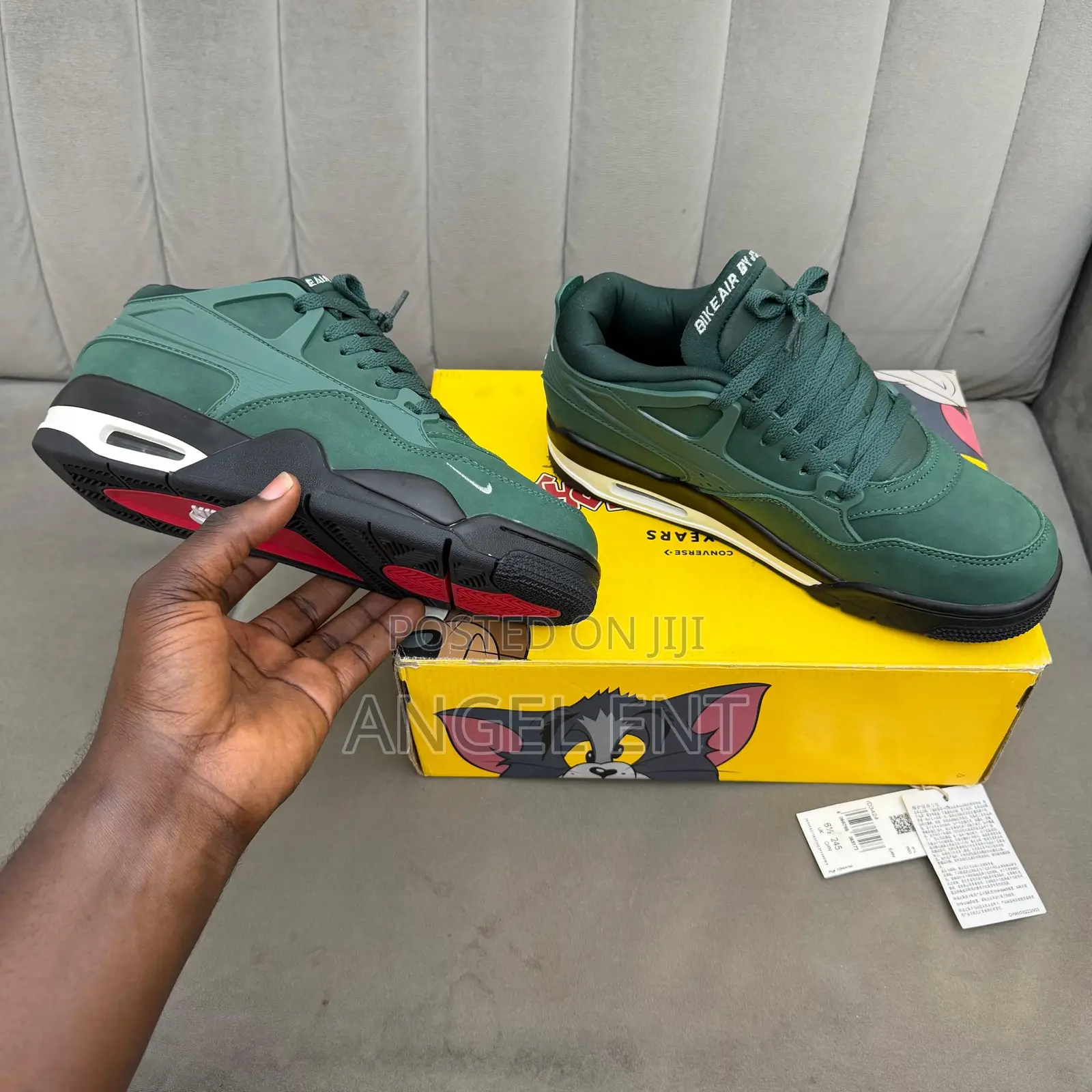 Air Jordan 4 X Nigel Sylvester "Fence Green" Sneakers(Loc:Adum Kumasi)