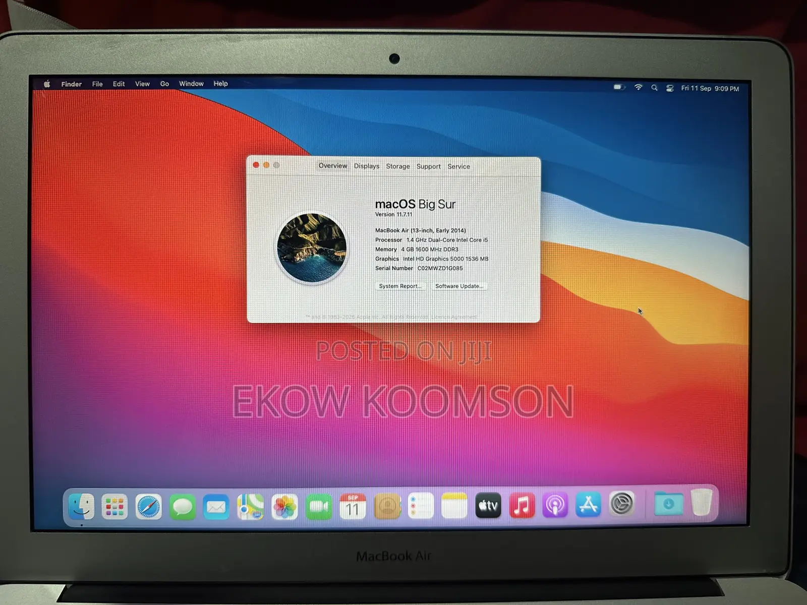 Laptop Apple MacBook Air 2014 4GB Intel Core i5 SSD 128GB