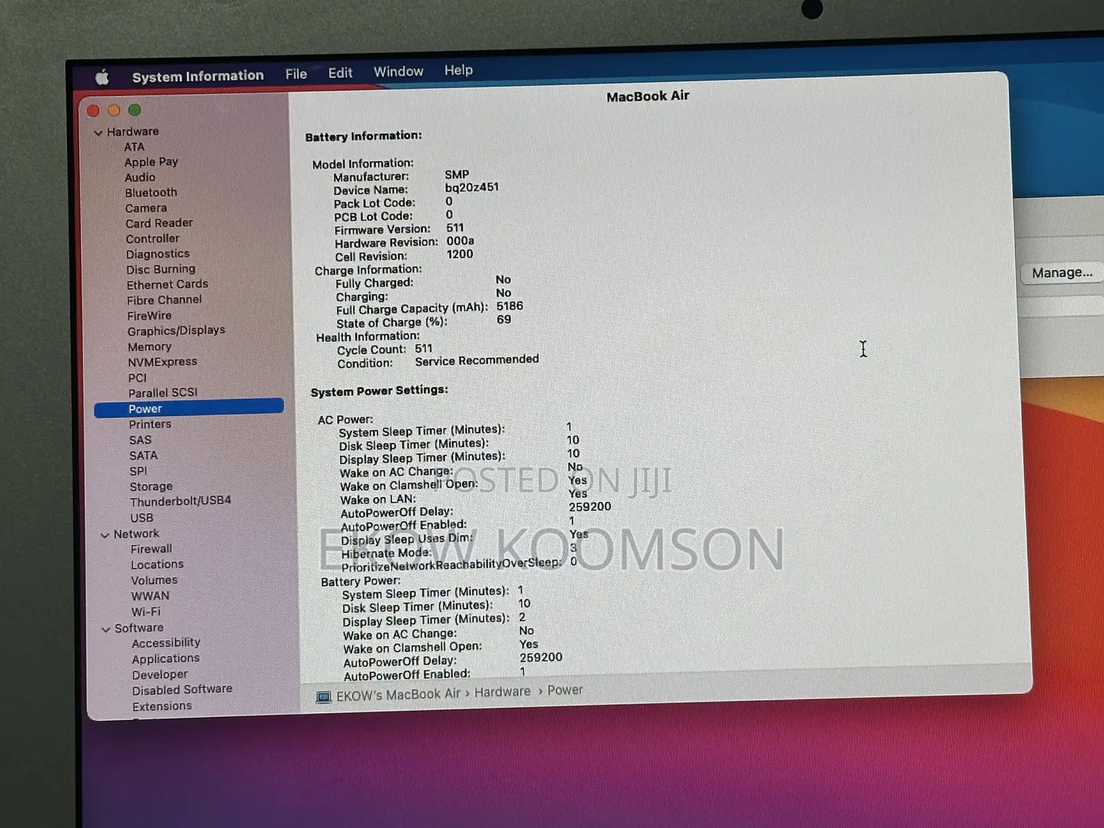 Laptop Apple MacBook Air 2014 4GB Intel Core i5 SSD 128GB