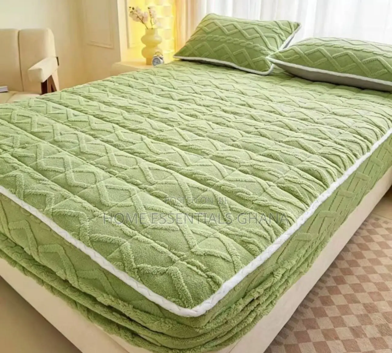 Double Luxurious Fluffy Pure Cotton Fitted Fluffy Mattress Covers