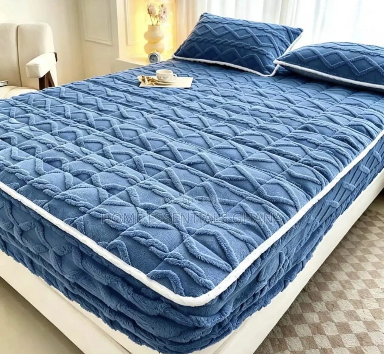 Double Luxurious Fluffy Pure Cotton Fitted Fluffy Mattress Covers