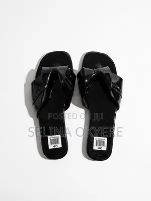 Brand New Women's Black Slippers - Size 40