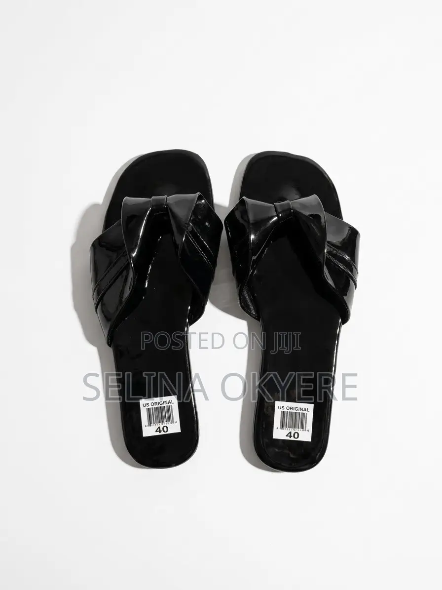 Brand New Women's Black Slippers - Size 40