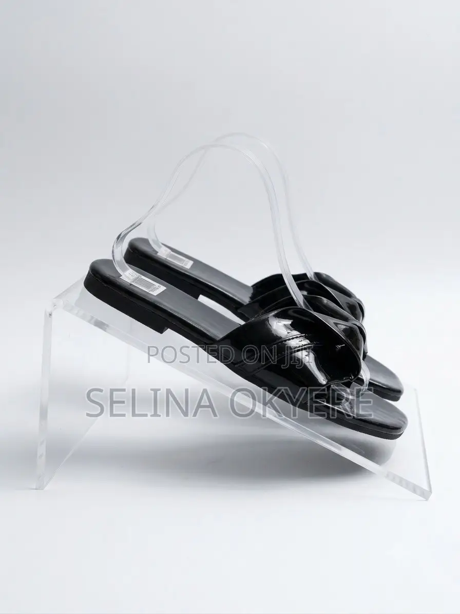 Brand New Women's Black Slippers - Size 40