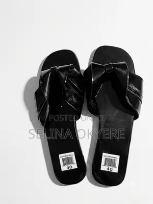 Brand New Women's Black Slippers - Size 40